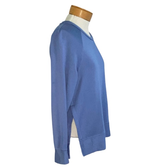 Stateside Softest Fleece Raglan Side Slit Sweatshirt in Club Blue Size XS - Picture 7 of 11